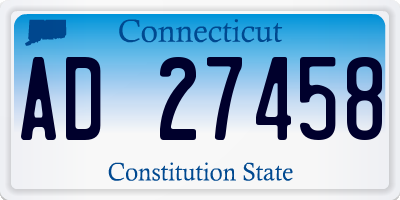 CT license plate AD27458