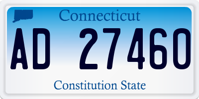 CT license plate AD27460