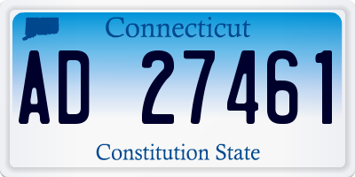 CT license plate AD27461