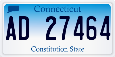 CT license plate AD27464
