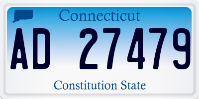 CT license plate AD27479
