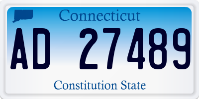 CT license plate AD27489