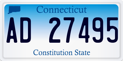 CT license plate AD27495