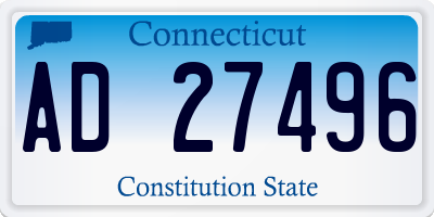 CT license plate AD27496