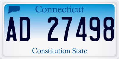 CT license plate AD27498