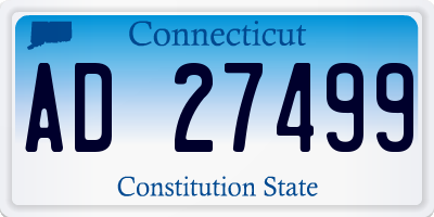 CT license plate AD27499