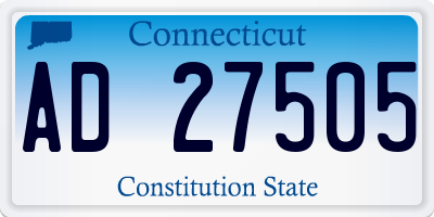 CT license plate AD27505