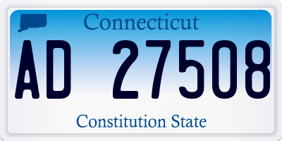 CT license plate AD27508