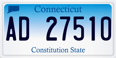 CT license plate AD27510
