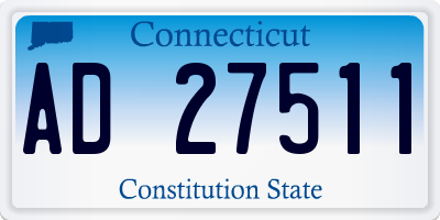 CT license plate AD27511