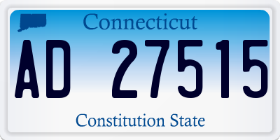 CT license plate AD27515