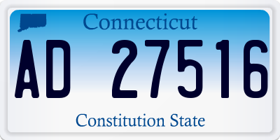 CT license plate AD27516