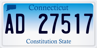 CT license plate AD27517