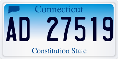 CT license plate AD27519