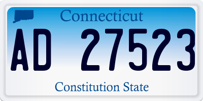 CT license plate AD27523