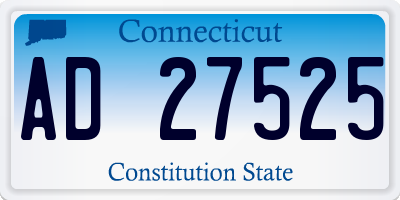 CT license plate AD27525