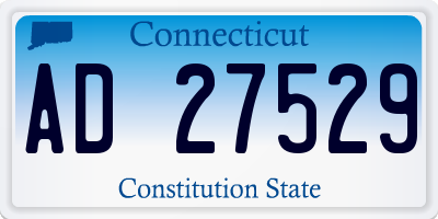 CT license plate AD27529