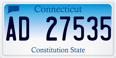 CT license plate AD27535