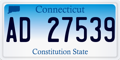 CT license plate AD27539