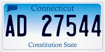 CT license plate AD27544
