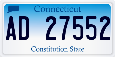 CT license plate AD27552