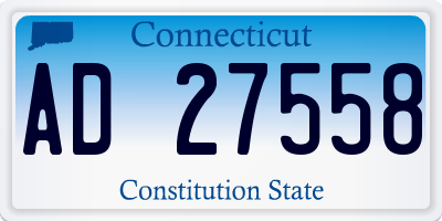 CT license plate AD27558