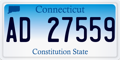 CT license plate AD27559