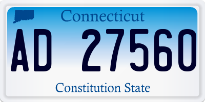CT license plate AD27560