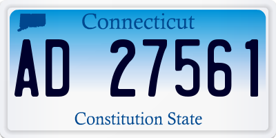 CT license plate AD27561