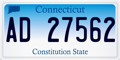 CT license plate AD27562