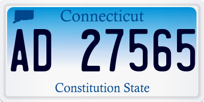 CT license plate AD27565