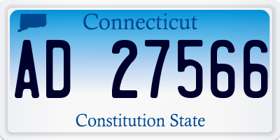 CT license plate AD27566