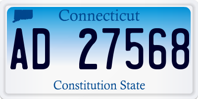 CT license plate AD27568