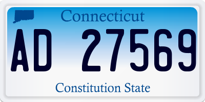 CT license plate AD27569