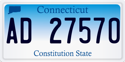 CT license plate AD27570