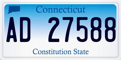 CT license plate AD27588