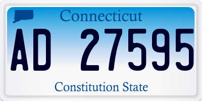 CT license plate AD27595