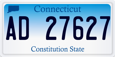 CT license plate AD27627