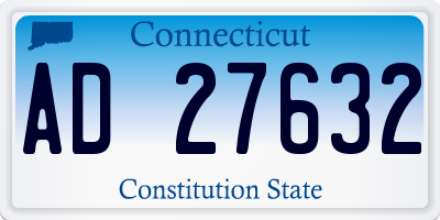 CT license plate AD27632