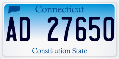 CT license plate AD27650