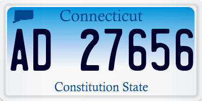 CT license plate AD27656