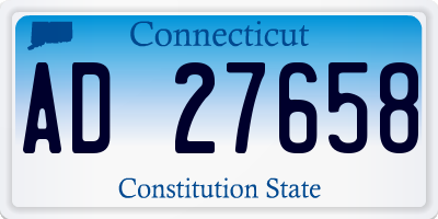 CT license plate AD27658