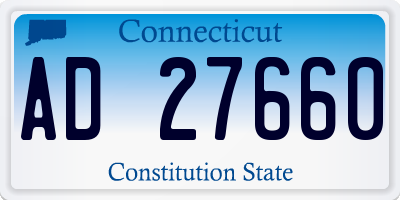 CT license plate AD27660
