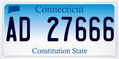 CT license plate AD27666