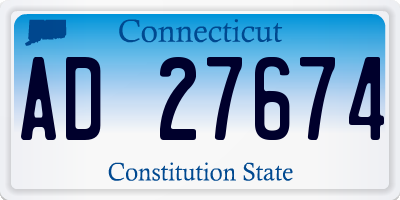 CT license plate AD27674