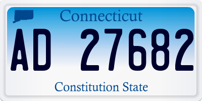 CT license plate AD27682