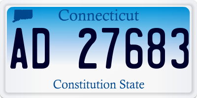 CT license plate AD27683