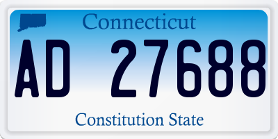 CT license plate AD27688
