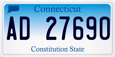 CT license plate AD27690