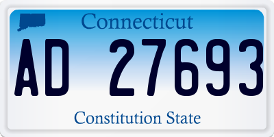 CT license plate AD27693